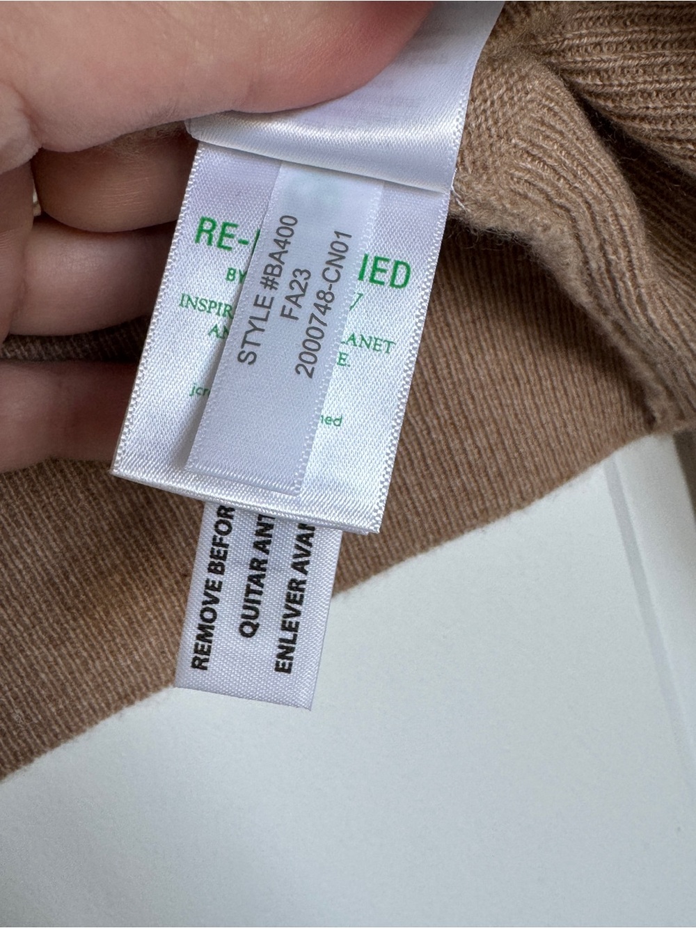 NWT J. CREW Cashmere classic-fit crewneck sweater heather camel M *NOTE* BA400 - Picture 11 of 16